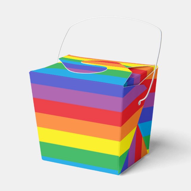 Solid Rainbow Stripes Favour Box (Front Side)