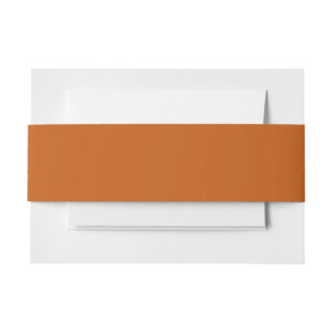 Solid raw sienna alloy orange invitation belly band