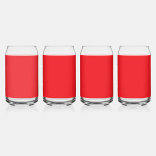 Solid Red Background Can Glass