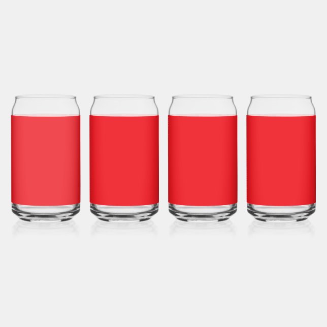 Solid Red Background  Can Glass (Front)