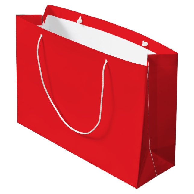 Solid Red Background  Large Gift Bag (Back Angled)