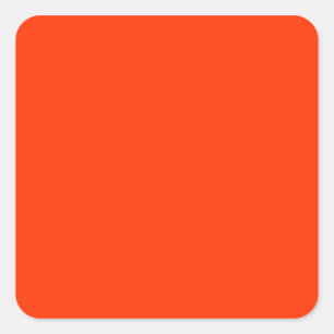 Solid Red Background Web Colour FF3300 Square Sticker