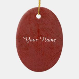 Solid Red Ceramic Tree Decoration