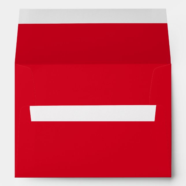 Solid Red Colour | Hex# D6001C Envelope (Back (Bottom))