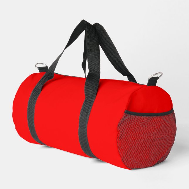 Solid Red Duffle Bag – Minimal Look, Max Space (Right Corner)