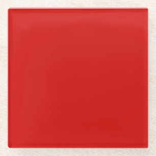 Solid Red Glass Coaster