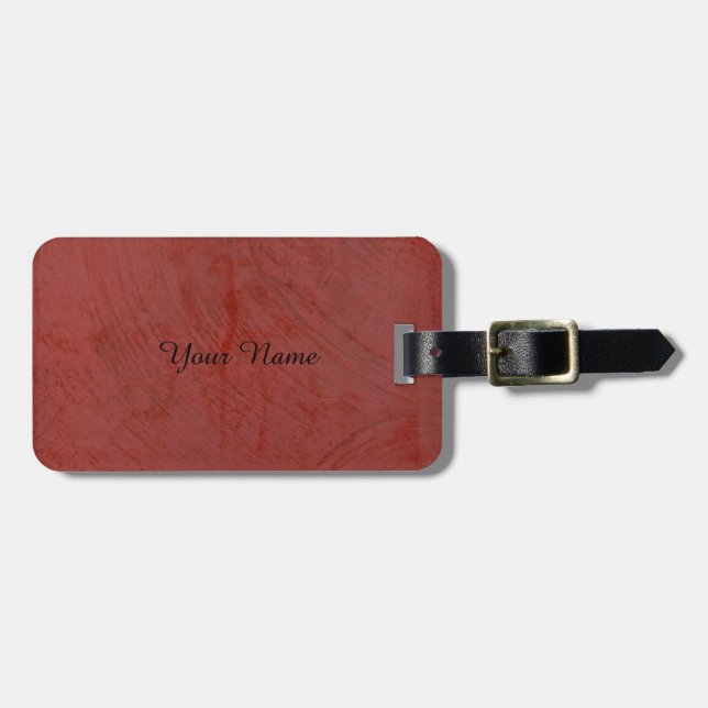 Solid Red Luggage Tag (Front Horizontal)