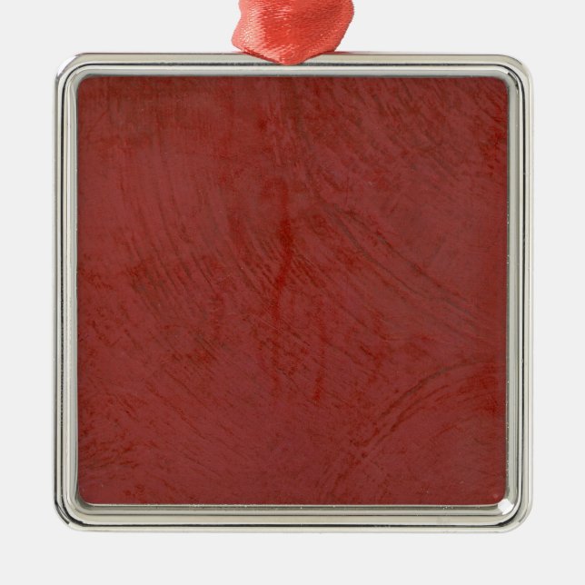 Solid Red Metal Tree Decoration (Front)