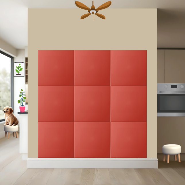 Solid Red-Orange Ceramic Tile (Creator Uploaded)