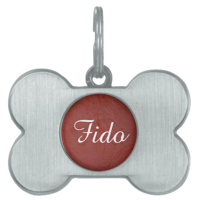 Solid Red Pet Tag (Front)