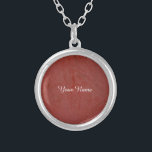Solid Red Silver Plated Necklace<br><div class="desc">Solid Red</div>