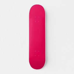 Solid reddish bright hot pink skateboard