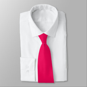 Solid reddish bright hot pink tie