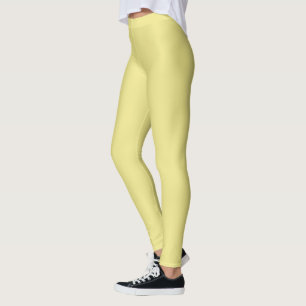 Solid Retro Yellow Decor on Leggings