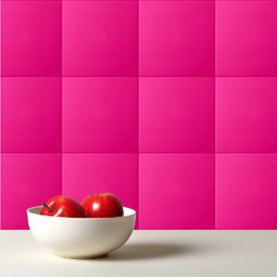 Solid rose deep pink tile