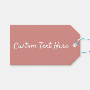 Solid Rose Gold Colour Modern Gift Tags