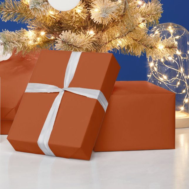 Solid rust brown wrapping paper (Holidays)