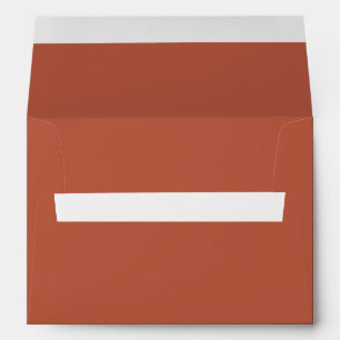 Solid Rustic Terracotta Ember Wedding Stationary Envelope