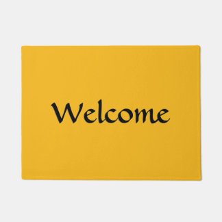 Solid Saffron Yellow Doormat