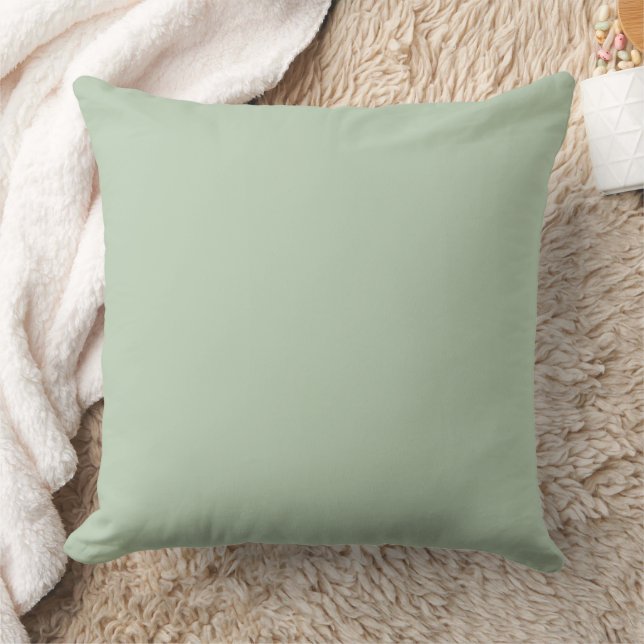 Solid Sage Green Accent Throw Pillow (Blanket)