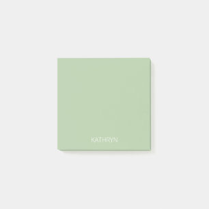 solid sage green natural post-it notes