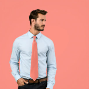 Solid Salmon Tie
