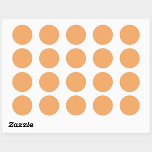 Solid sandy brown pale orange classic round sticker