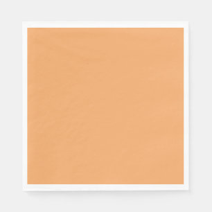 Solid sandy brown pale orange napkin