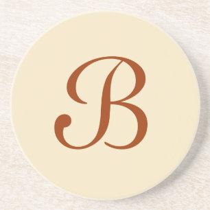 Solid Series---Ecru & Brown coaster