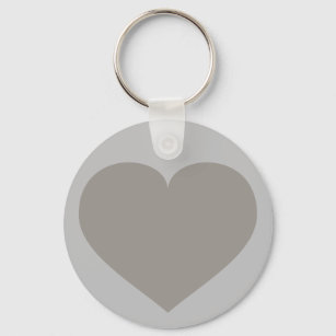 Solid Silver Heart Keychain