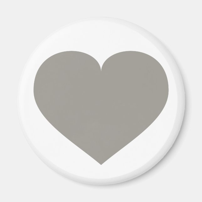 Solid Silver Heart Magnet (Front)