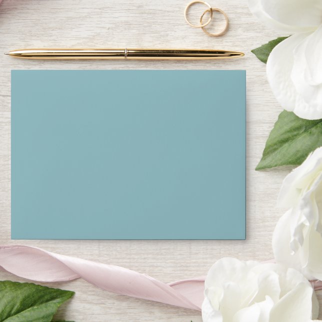 Solid Soft Aqua Tone Envelope (Wedding)