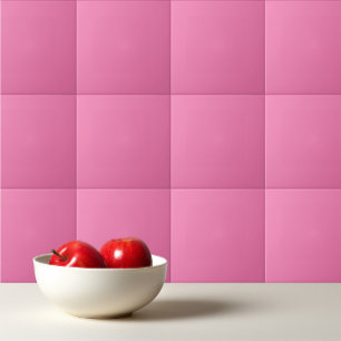 Solid soft barbie pink tile
