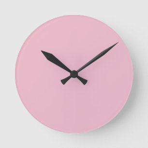 Solid Soft Blush Pink Wall Clock