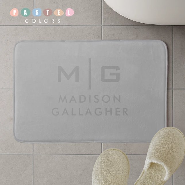 Solid Soft Light Grey Pastel Steel Grey Colour Bath Mat (Solid Soft Light Gray Pastel Steel Grey Color Bath Mat
)