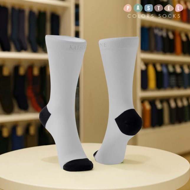 Solid Soft Light Grey Pastel Steel Grey Colour Socks (Solid Soft Light Gray Pastel Steel Grey Color Socks
)