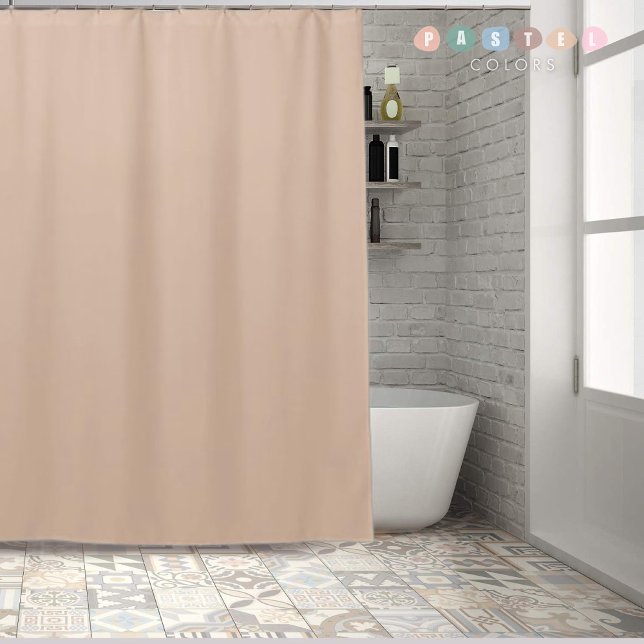 Solid Soft Light Paste Peach Beige Pink Colour Shower Curtain (Solid Soft Light Paste Peach Beige Pink Color Shower Curtain
)