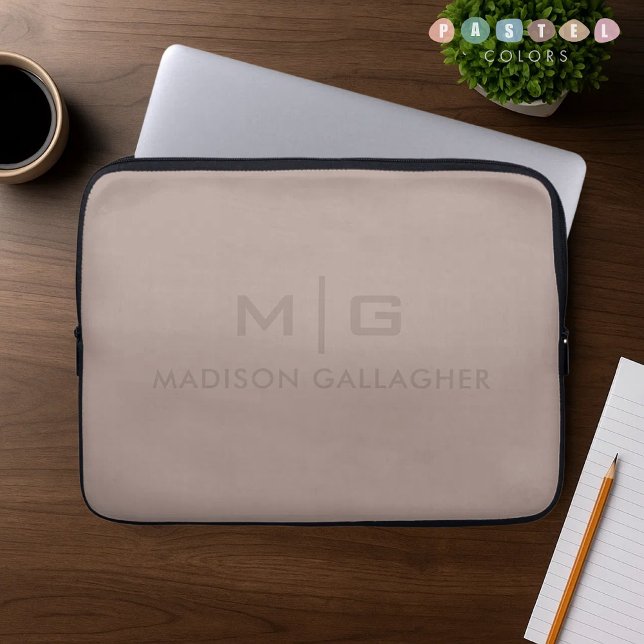 Solid Soft Light Paste Pinkish Purple Brown Colour Laptop Sleeve (Solid Soft Light Paste Pinkish Purple Brown Color Laptop Sleeve
)