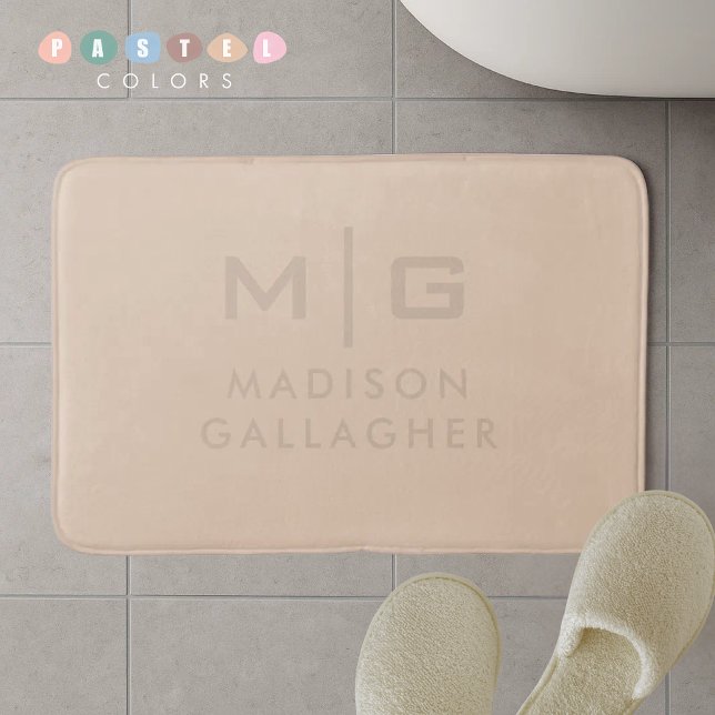 Solid Soft Light Pastel Beige Cream Yellow Colour Bath Mat (Solid Soft Light Pastel Beige Cream Yellow Color Bath Mat
)
