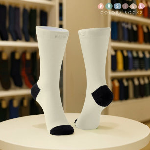 Solid Soft Light Pastel Beige Cream Yellow Colour Socks