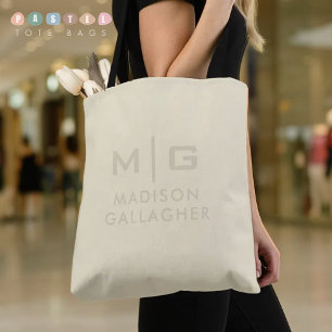 Solid Soft Light Pastel Cream Beige Yellow Colour Tote Bag