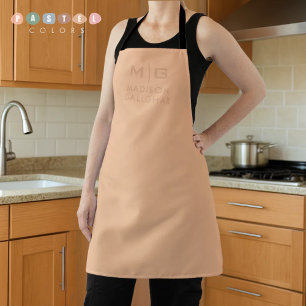 Solid Soft Light Pastel Dark Yellow Orange Color Apron