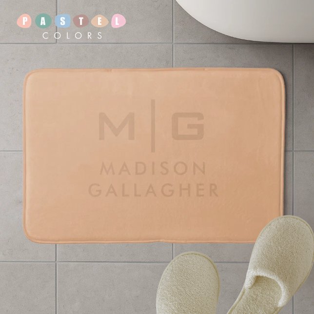 Solid Soft Light Pastel Dark yellow Orange Colour  Bath Mat (Solid Soft Light Pastel Dark yellow Orange Color Bath Mat
)