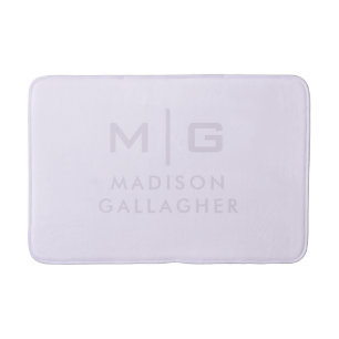 Solid Soft Light Pastel Lavender Purple Color  Bath Mat