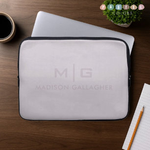 Solid Soft Light Pastel Lavender Purple Color Laptop Sleeve