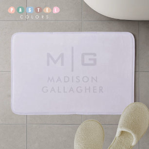 Solid Soft Light Pastel Lavender Purple Colour Bath Mat