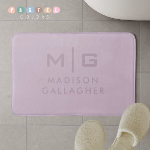 Solid Soft Light Pastel Lavender Purple Colour Bath Mat