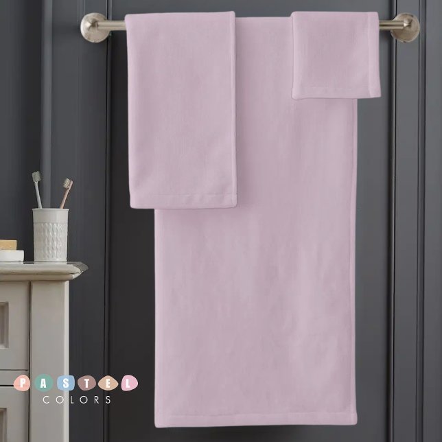 Solid Soft Light Pastel Lavender Purple Colour  Bath Towel Set (Solid Soft Light Pastel Lavender Purple Color Bath Towel Set)