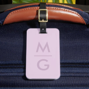 Solid Soft Light Pastel Lavender Purple Colour Luggage Tag