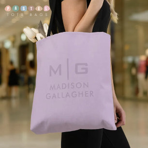 Solid Soft Light Pastel Lavender Purple Colour Tote Bag